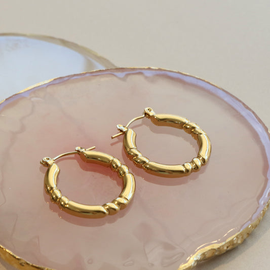 3 Twist Circle Earring Pair