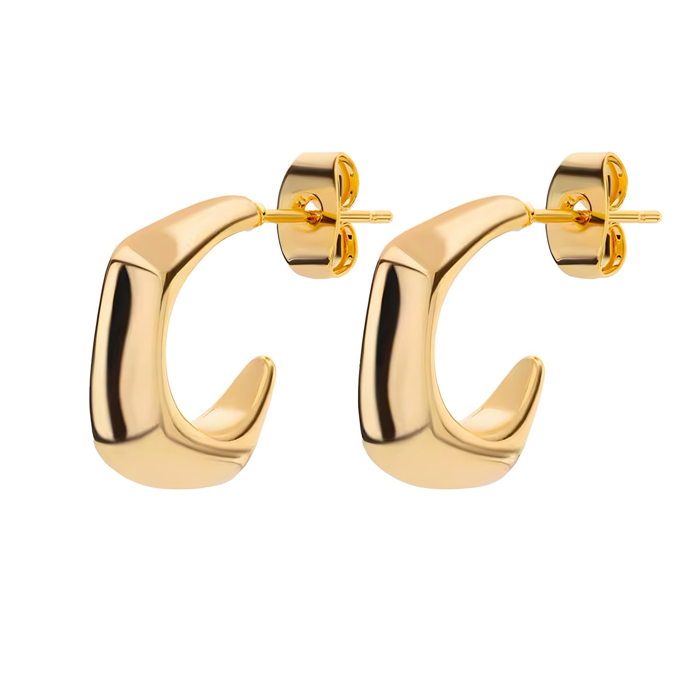 C Shape Geo Earring Pair