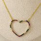 Rainbow Heart Pendant Necklace