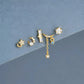 5pcs/set Moon, Star with Baby Blue Stone