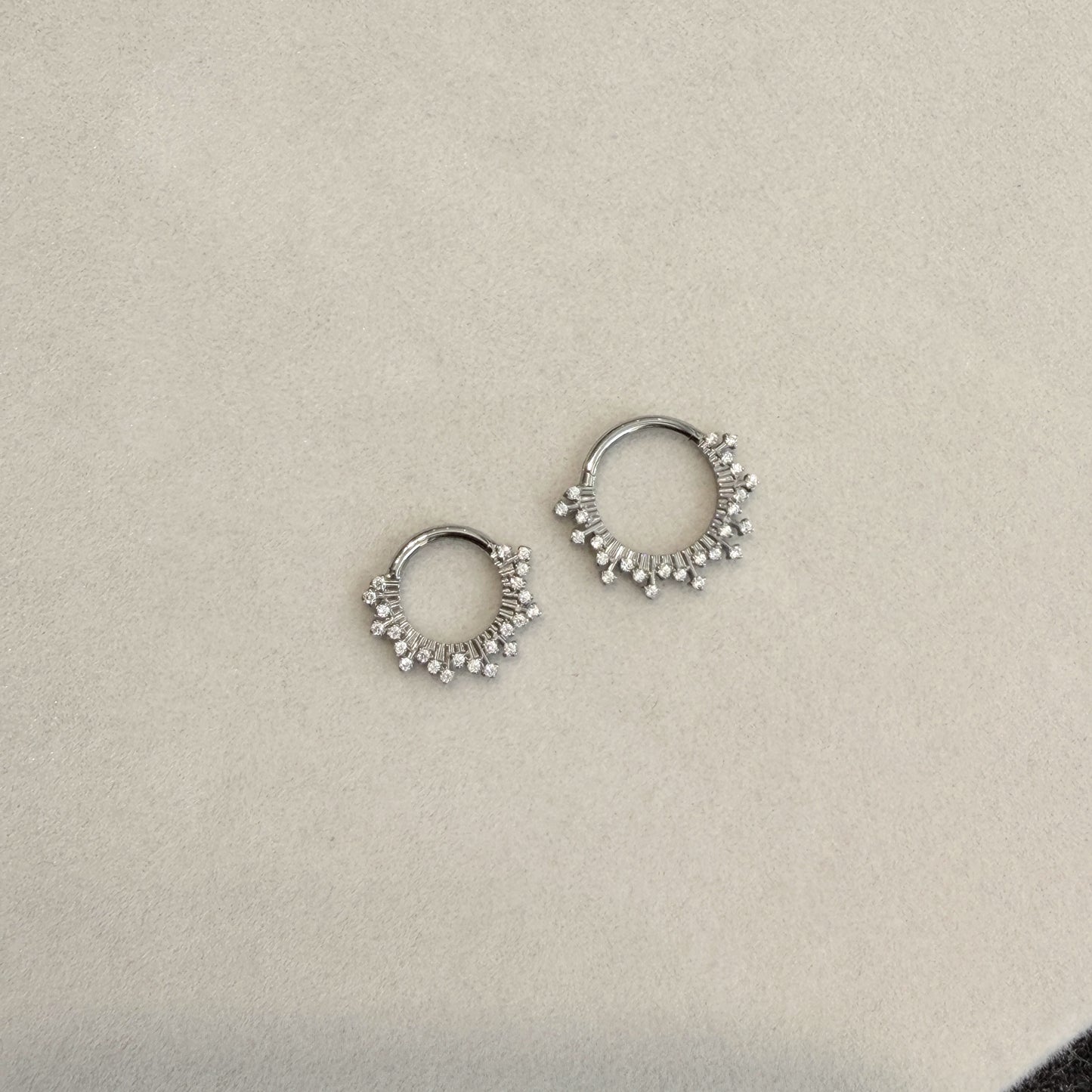 Sparkling Zircon Septum Ring