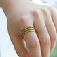 Triplet Bead Adjustable Ring