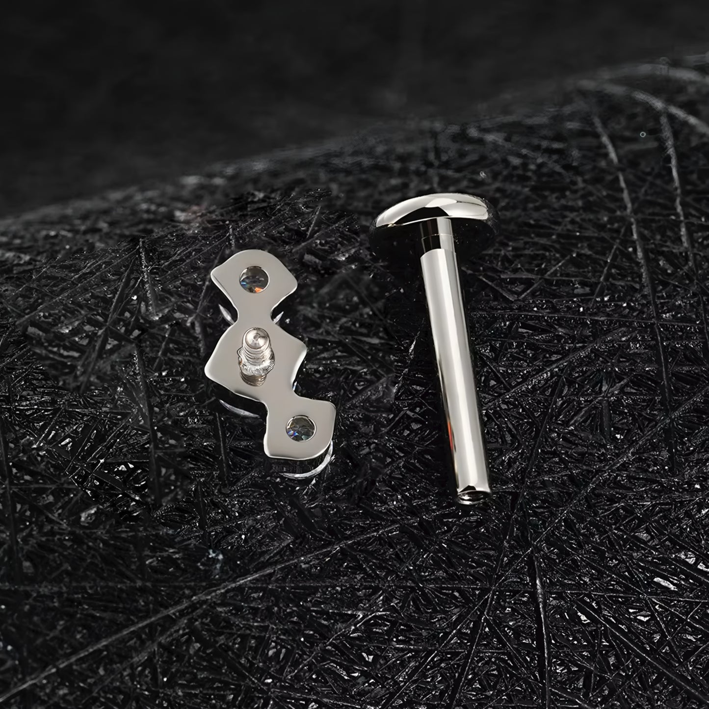 Titanium Triple Cluster Ear Piercing
