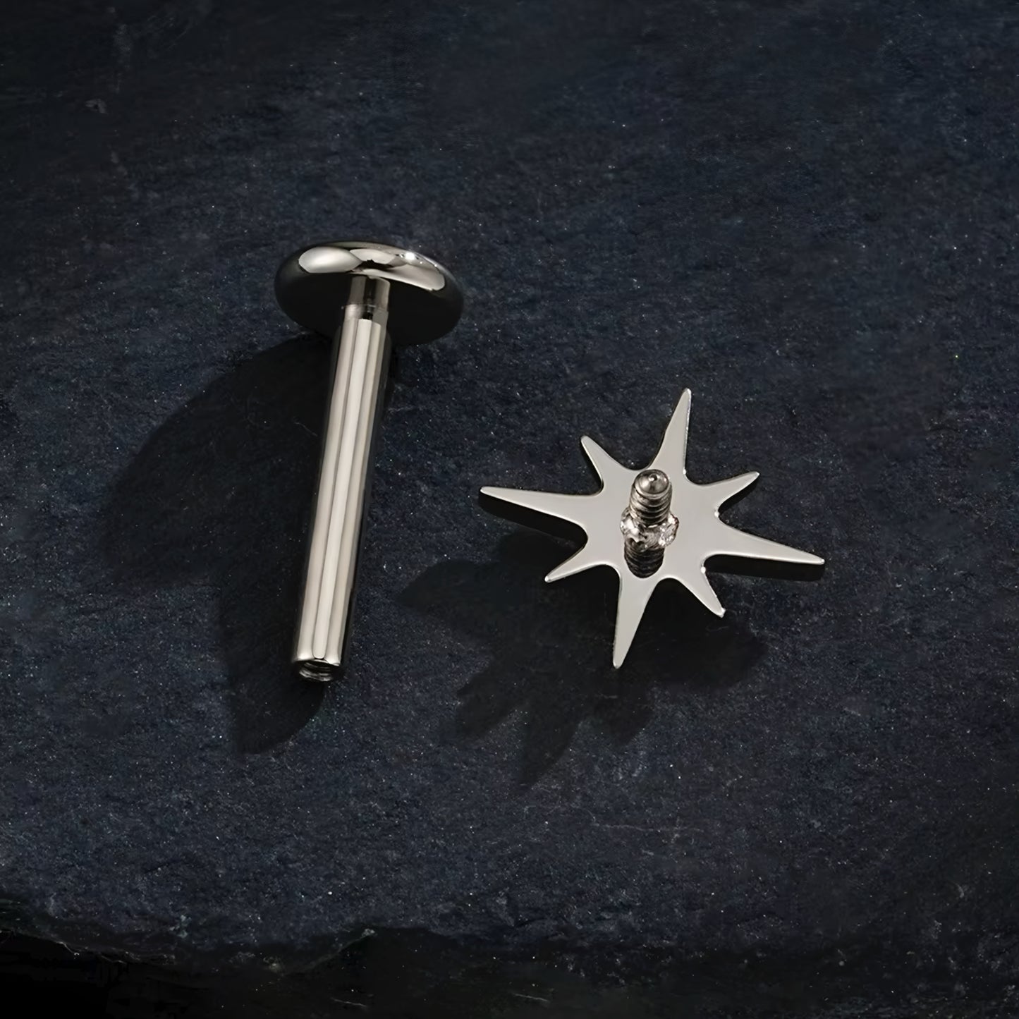 Titanium North Star Flat Ear Piercing