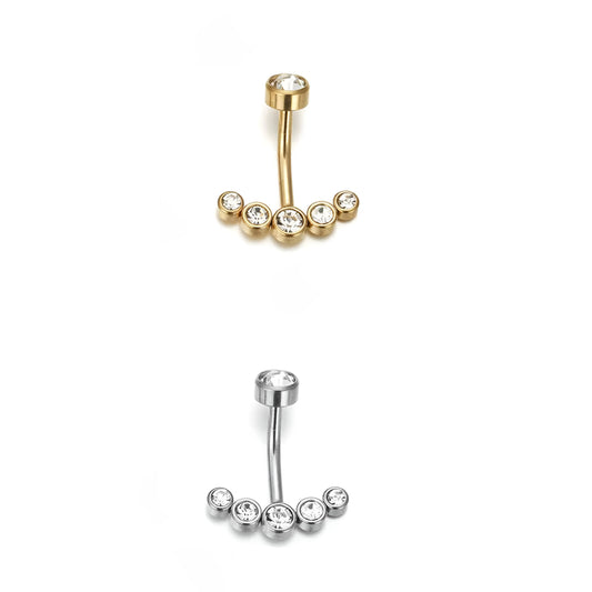 Curve Zircon Belly Piercing