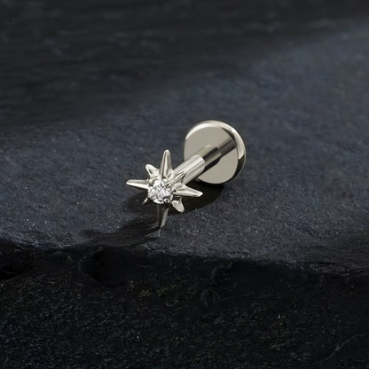 Titanium North Star Flat Ear Piercing