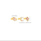 3pcs/set Pink Moon Star Earring Set