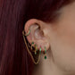 5pcs/set Zircon Hoops with Chain Earring