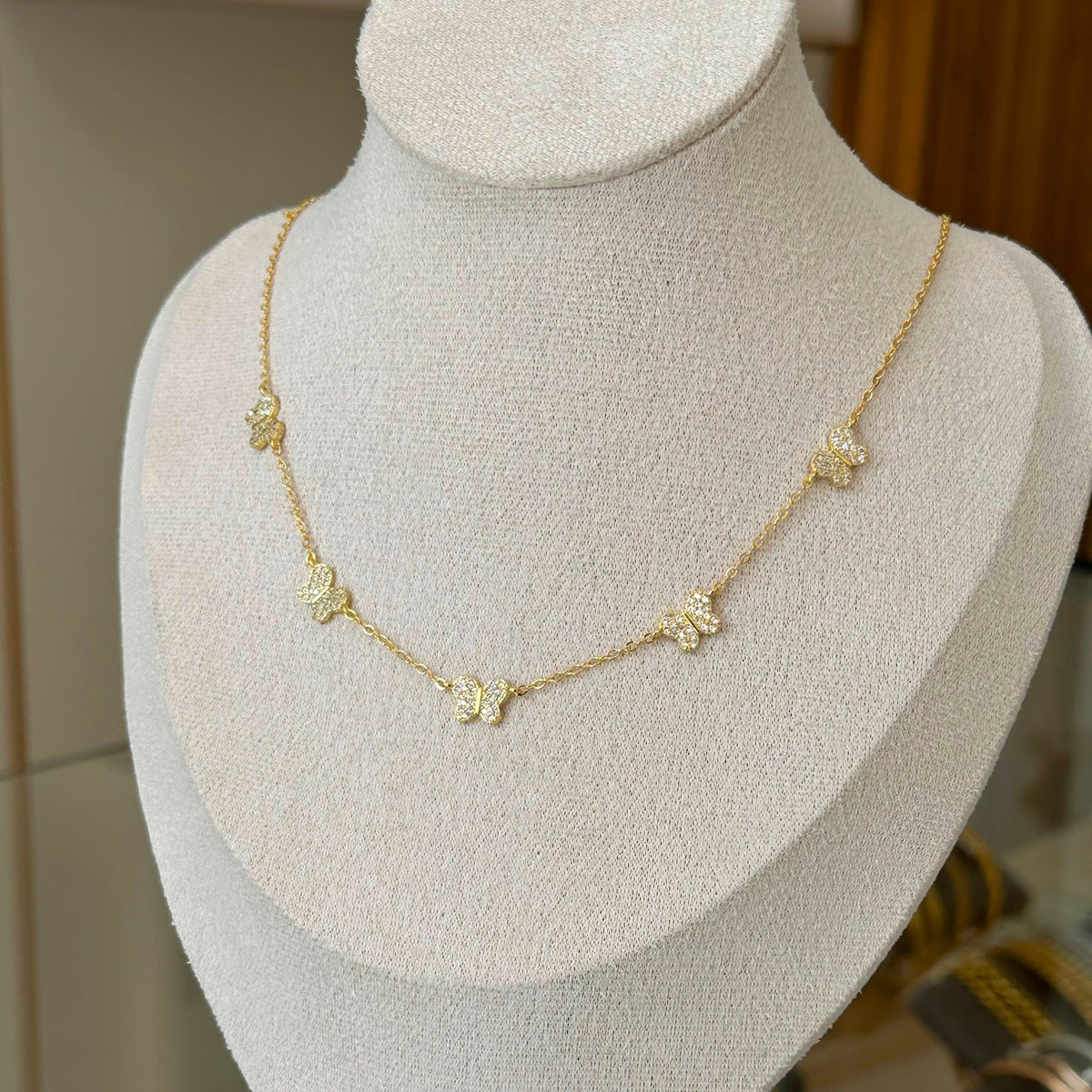 Zircon Butterfly Necklace