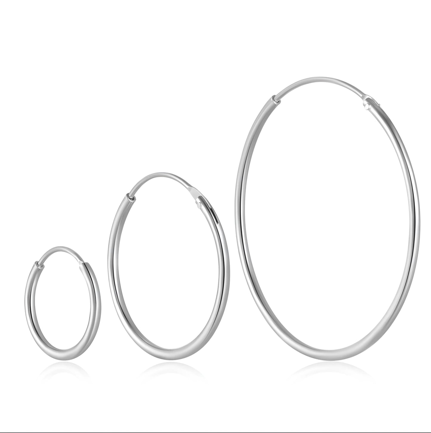 3pcs/set Multi Size Hoop Earrings