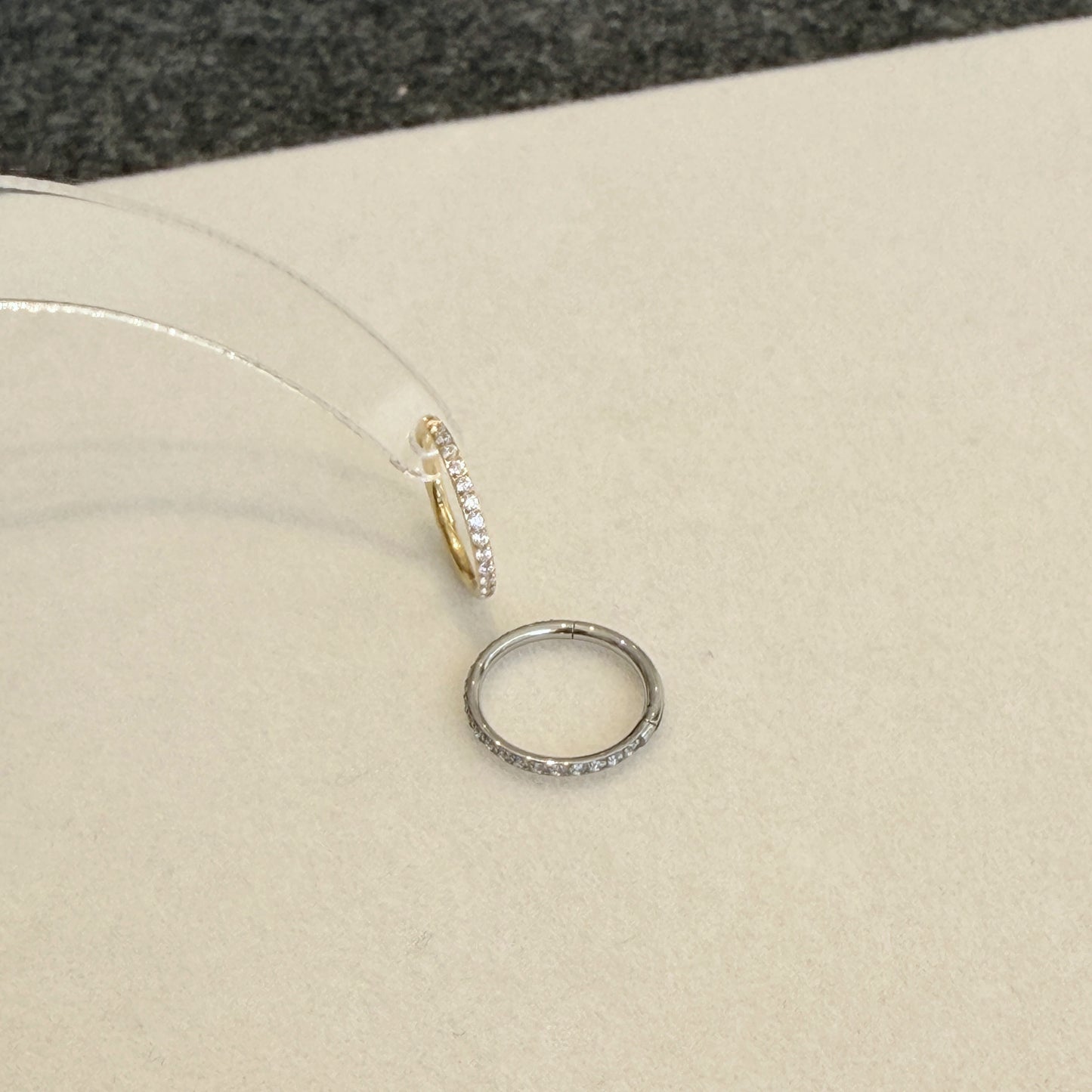 Titanium Zircon Ring Hoop