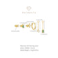 6pcs/set Gold Green Simple Hoop with 2 Chains