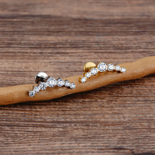 Titanium Curve Cluster Climber Flat Ear Piercing
