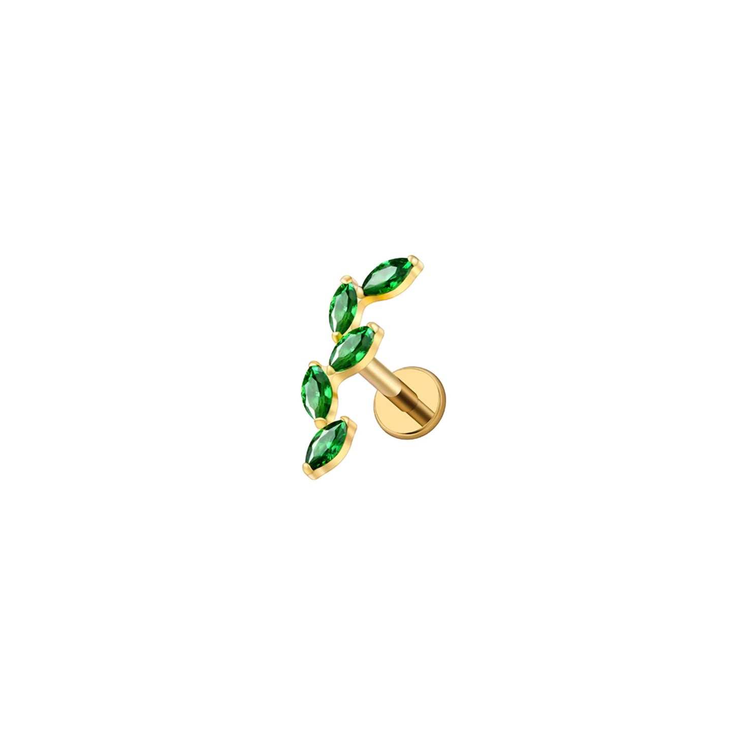 Titanium Five Marquise Climber Flat Ear Piercing