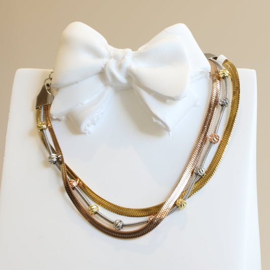 3 Layers Multicolor Snake Chain Bracelet