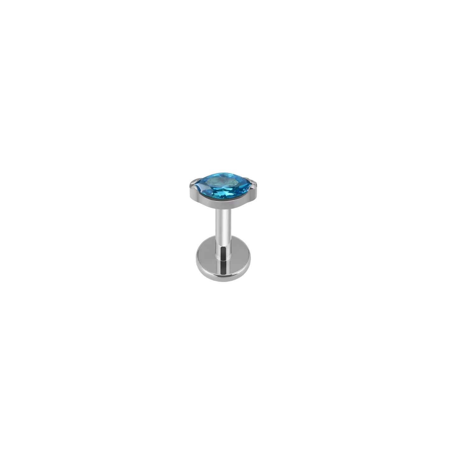 Titanium Single Tiny Marquise Flat Ear Piercing