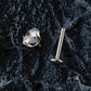 Titanium Heart Threaded Flat Ear Piercing