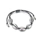 Silver Seashell Bracelet Fabric Lock