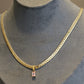 Snake Chain Zircon Pendant