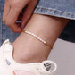 Rope Link Chain with Pearls Anklet