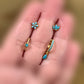 4pcs/set Blue Crown Star Earring