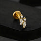 Titanium Double Marquise Flat Ear Piercing