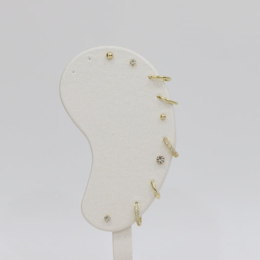 9pcs/set Hoops, Stud Earrings