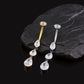 Titanium Triple Teardrop Belly Button Piercing