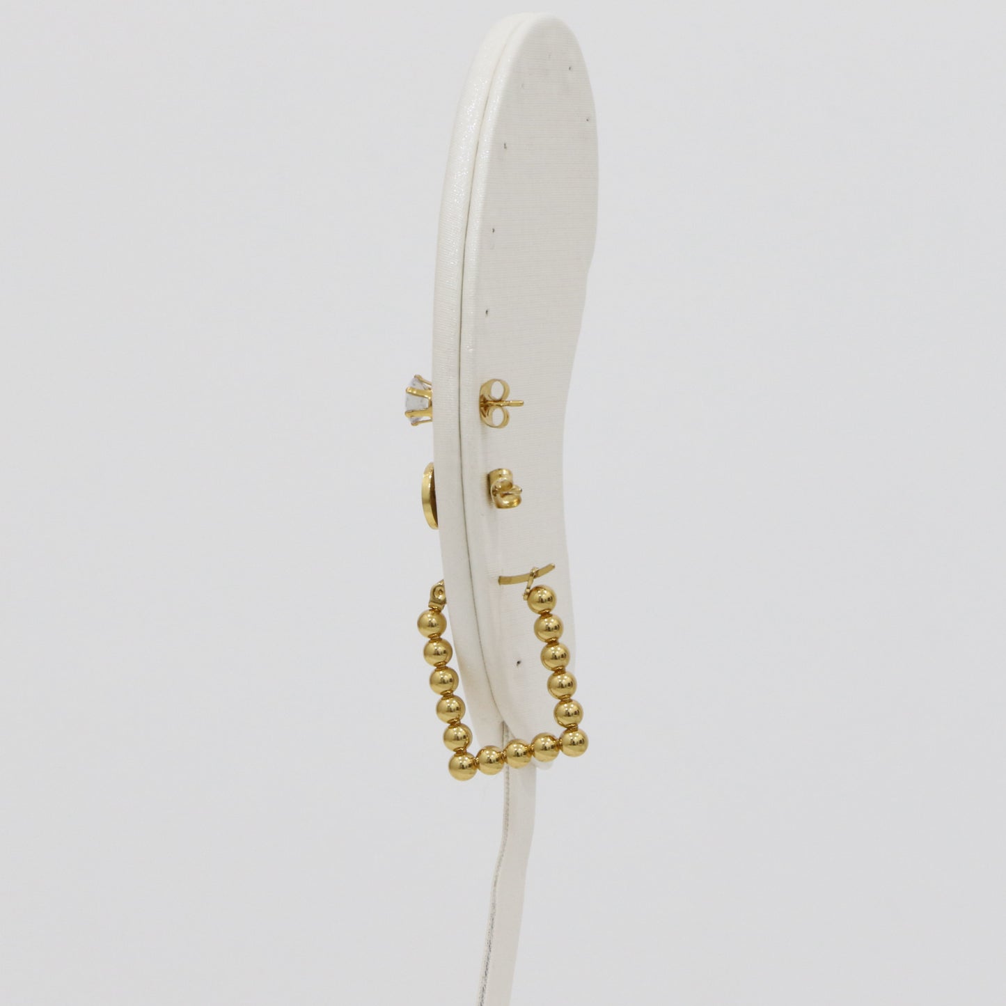 3Pairs/set Rectangle Doted Zircon Earring Set