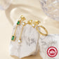 6pcs/set Gold Green Simple Hoop with 2 Chains