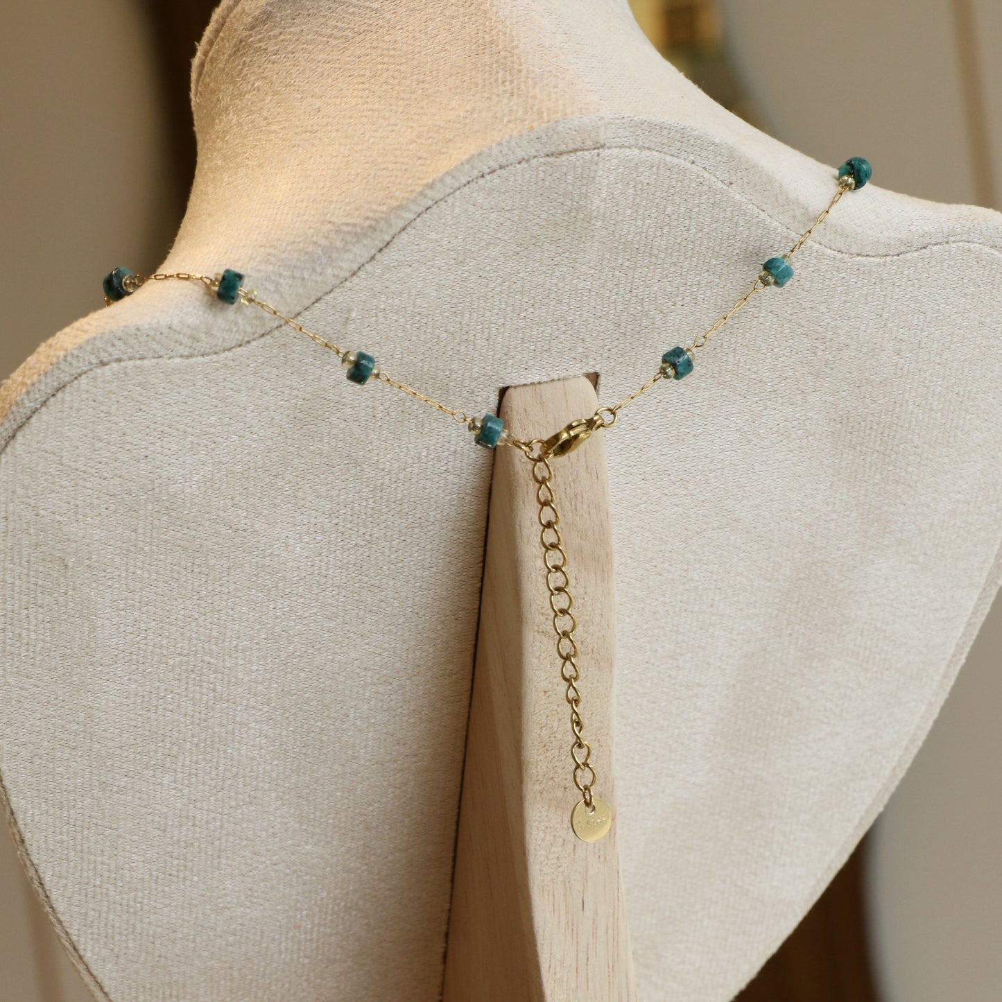 Dark Green Natural Stones Bead Set