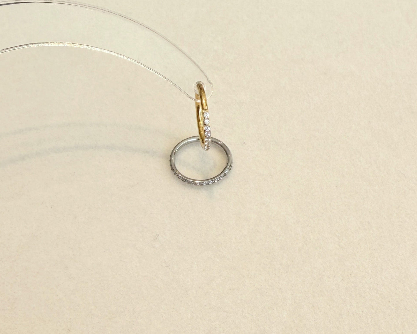 Titanium Zircon Ring Hoop