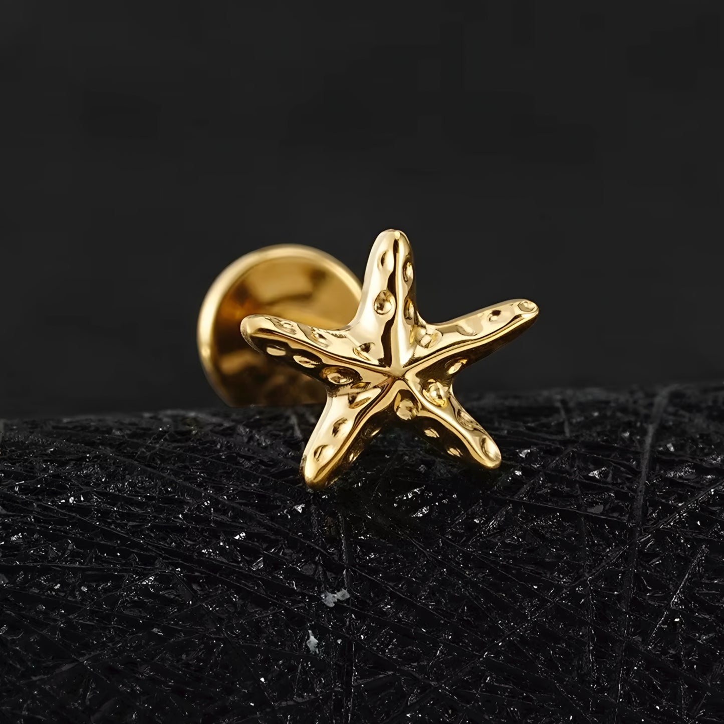 Titanium Tiny Starfish Flat Ear Piercing