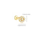 Zirconia Eye Flat Helix Ear Piercing