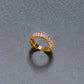Pink Zircon Gold Ring