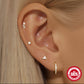4pcs/set Stud Zircon Hoop Earring