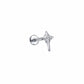 Cros Zircon Titanium Flat Ear Piercing