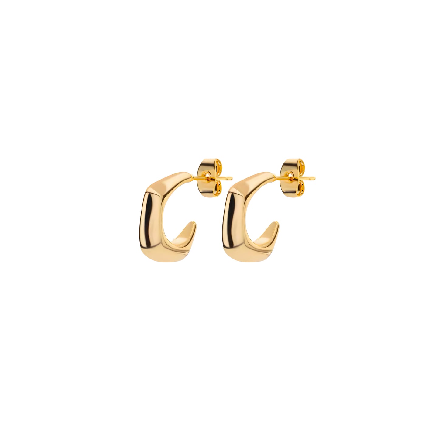 C Shape Geo Earring Pair