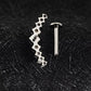 Titanium Labret Curved Bar Flat Ear Piercing