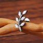 Titanium Marquise Leaves Flat Ear Piercing