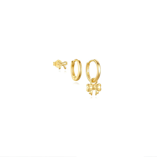 3pcs/set Bow Hoop Earring Stud