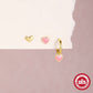 3pcs/set Pinky Heart Earring Set