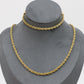 Rope Chain Necklace Bracelet set