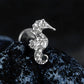 Titanium Seahorse Flat Ear Piercing