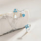 3pcs/set Turquoise Flower Hoop Pin Earring Set