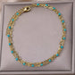 Double Layer Cable chain & Turquoise Anklet