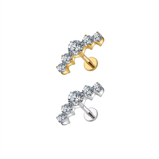 Titanium Cluster Flat Ear Piercing