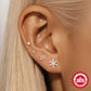 4pcs/set Snow Flake, Star, Shine Earring