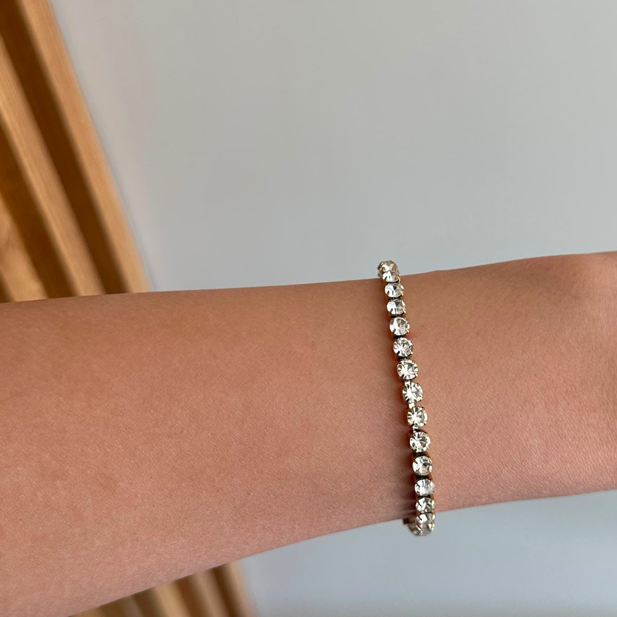 Gold Clear Zircon Tennis Bracelet