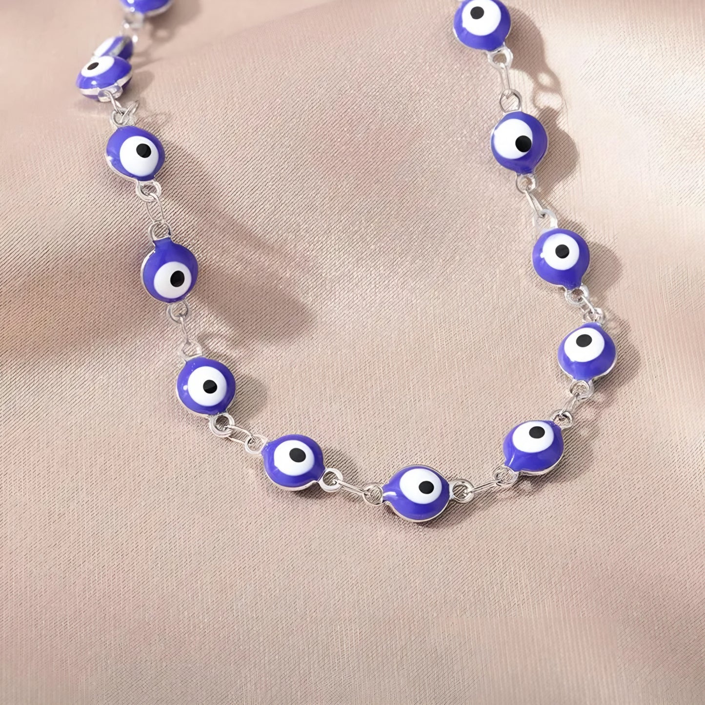 Evil Eye Silver Anklet